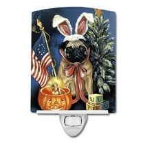 Pug for All Seasons Ceramic Night Light