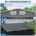 thumbnail image 6 of COZONY 10x12FT Outdoor Storage Shed, Galvanized Steel Utility Shed with Locking Sliding Door & Sloped Roof for Garden Patio Lawn, 6 of 11