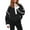 1# Black, variant on Womens Fleece Zip Up Jacket Fuzzy Sherpa Jacket Casual Teddy Coats Winter Outerwear with Pockets White S