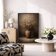 thumbnail image 2 of Framed Canvas Print Vintage Floral Wall Art Dark Academia Decorative for Living Room Bedroom - 24"x36" BLACK, 2 of 8