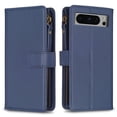 thumbnail image 2 of Compatible with Google Pixel 8 Pro Premium PU Leather Wallet Case with 9 Card Slots Zipper Pocket and Hand Strap, 2 of 5
