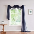 thumbnail image 2 of WARM HOME DESIGNS 30 Feet Long Navy Sheer Window Scarf. AM Navy 360, 2 of 5