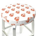 thumbnail image 3 of Bingfone Orange Fox Padded Round Bar Stool Cover Cushion with Elastic Fabric Round Chair Seat - Orange Fox, 3 of 7