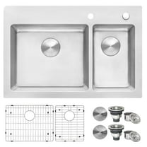 Stegmeier RVM5173 Stainless Steel 33'' x 22'' Double Bowl Sink