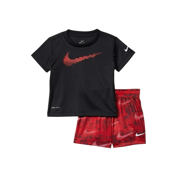 Nike Baby Boy's Dri-FIT Dominate Graphic T-Shirt and Shorts Two-Piece Set (Infant) University Red 18 Months (Infant)