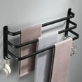 thumbnail image 2 of Langgg Rustproof Towel Bar Shower Towel Rack Kitchen Bathroom 3 Layer 30cm, 2 of 8