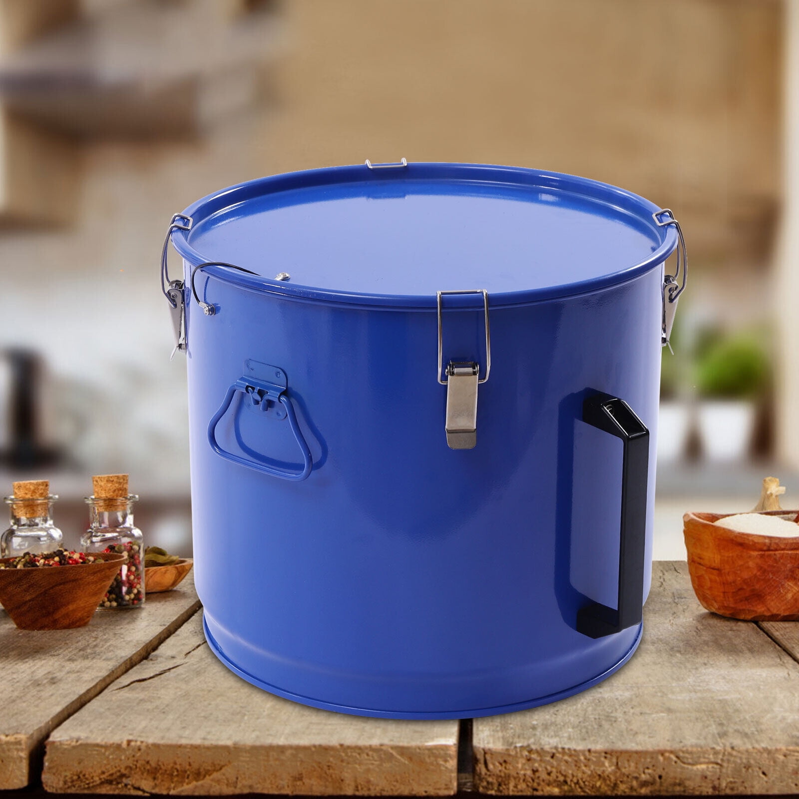 Miumaeov 8/10 Gal Fryer Grease Bucket with Strainer Fryer Oil Bucket