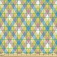 thumbnail image 2 of Ambesonne Abstract Fabric by the Yard Upholstery, Diagonal Squares in Pastel, 3 Yards, Multicolor, 2 of 5