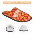 thumbnail image 3 of Balery A Big Hot Dog Pantuflas de Casa de Felpa Silenciosas con Diseño Estampado, Zapatillas Cómodas Antideslizantes de Algodón para Interior-Medium, 3 of 8