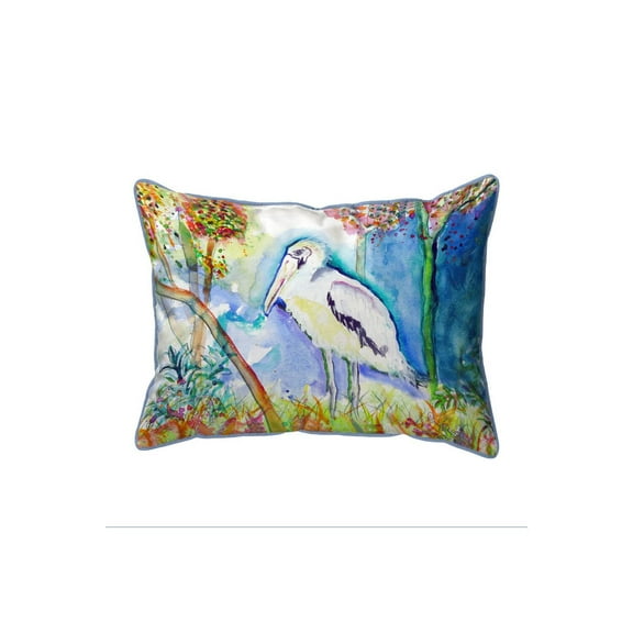 Betsy Drake HJ710 16 x 20 in. Summer Wood Stork Large Indoor & Outdoor Pillow
