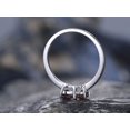 thumbnail image 3 of HeartsAndYou 0.5ct Natural Red Garnet Engagement Ring Bow Trendy Design 14k SOLID White Gold, 3 of 8