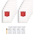 thumbnail image 1 of 12 Vacuum Cleaner Bags Compatible with Miele FJM/GN, Classic C1, Complete C3, C2, S2, S4, S5, S6, S8 Vacuum Cleaners, 4 Layers of Filtration + 4 Filters Included + 1 Cleaning Brush, 1 of 5