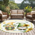 thumbnail image 4 of Sunflowers Gnomes Round Area Rug 7Ft Washable Circle Rugs for Dorm Laundry Room, Eucalyptus Spring Garden Floral Non-Slip Carpet Floor Mats Indoor Outdoor Carpet Runner Aesthetic Home Decor, 4 of 8