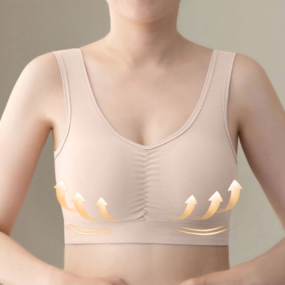 ZKCCNUK Plus Size Bras for Women Ladies Traceless Comfortable No Steel Ring Breathable Gathering Bra Underwear Everyday Bras Size XL-4XL