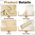 thumbnail image 3 of Uxcell 12 Pcs Square Hand Towels, 9.8 x 9.8" Soft Microfiber Hanging Hand Towel with Hanging Loop Highly Absorbent Kitchen Towels for Home Bathroom Kitchen Cleaning Supplies, Beige, 3 of 7