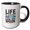 Black/White, variant on 3drose, Life Is Short, Lick the Spoon Funny Kitchen Slogan, Motto, Sign, 15oz Mug
