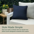 thumbnail image 2 of Honeycomb Textured Solid Indigo Blue Square Toss Pillow Slipcover (2-Pack), 2 of 8