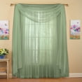 thumbnail image 3 of Collections Etc Decorative Classic Privacy Sheer Window Curtain Panel, Rod Pocket Top, Sage, 59" X 84", 3 of 3