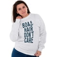 thumbnail image 3 of Boat Hair Don't Care Ocean Vibes Cute Women Crewneck Sweatshirt Brisco Brands 2X, 3 of 6