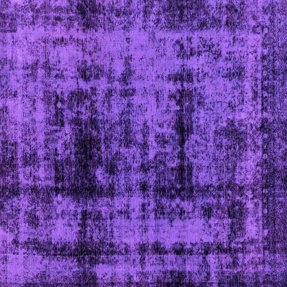 Ahgly Company Indoor Square Persian Purple Bohemian Area Rugs, 4' Square