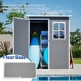 thumbnail image 5 of Jopath 5x3FT Outdoor Storage Shed with Floor, Waterproof Lockable Design and Window, Outdoor Tool Shed Warehouse for Backyard, Patio, Lawn Gray Resin, 5 of 9