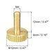 thumbnail image 2 of Pulgar Moleteados Tornillos, M4x12mm Planos Latón Pernos Agarre Perillas Sujetadores para PC, Electrónica, Mecánica 5uds, 2 of 4