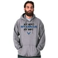 thumbnail image 4 of US Air Force My Hero Airman Wife Men's Big & Tall Graphic Hoodie Brisco Brands 4X, 4 of 5