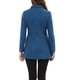 thumbnail image 3 of Abrigo largo de invierno de doble botonadura con cuello Peter Pan para mujer Inspire Chic en gris oscuro y azul S, 3 of 6