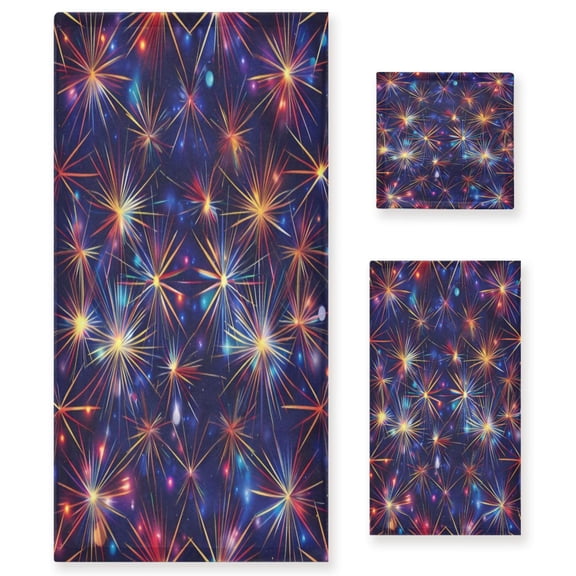 Three-Piece Towel Set Face Towel Towel Set Hand Towel Bath Towel Cotton Bath Towels Bath Towel Sets Hand Bath Towels Colored Star