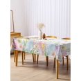 thumbnail image 3 of Easter Rectangle Tablecloth, Spring Rabbit Colorful Eggs Budding Florals Leaf Waterproof & StainResistant Tablecloth, Washable Oil-proof Table Cover for Dining/Party/Wedding/Camping/Buffet 60x120 In, 3 of 9