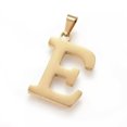 thumbnail image 2 of QQTDFG Stainless Steel Pendant 1.2" Earrings Necklace 17.7" Alphabet Letter Gold P813-E, 2 of 3