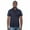 116-navy Cubes, variant on Men's TR Short Sleeve Patterned Button Down Shirt (103-navy Fleck, Small)
