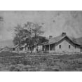 thumbnail image 2 of OSullivan, Timothy H 24x19 Black Ornate Wood Framed with Double Matting Museum Art Print Titled - Officers Quarters-Camp Halleck-Nevada, 2 of 4