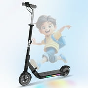 Mega Motion ME1 Electric Kids Scooter – Children and Toddler Foldable Kick Scooter – Adjustable Handlebar – Indoor and Outdoor - 3 Speed Adjustment, with LED Lights & Rear Brake – Ages 6+