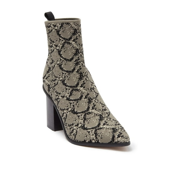 Steve Madden Womens Nikia Point-Toe Ankle High Bootie BLK/WHT/MU