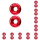 thumbnail image 1 of Yuarrent Paquete de 2 tornillos de manivela antioxidantes M18 Color sólido desmontable montaña ciclo perno componente accesorios reemplazo Rojo 10piezas, 1 of 6