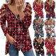 thumbnail image 5 of Sudaderas de cuello redondo de Navidad de manga larga para mujer, suéter holgado informal, blusa con estampado de gato y Papá Noel, ropa de otoño Pompotops gfhjh20802, 5 of 5