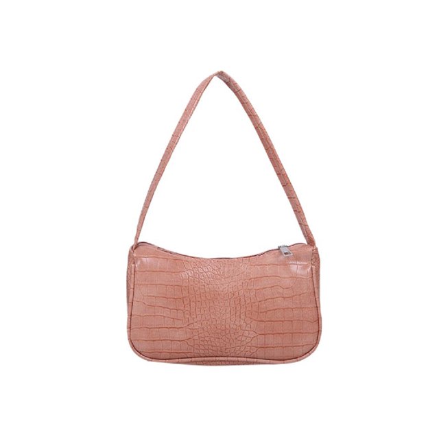 Bolsa de mano de piel sintética de cocodrilo retro, de hombro informal para mujer (rosa) Ehuebsd Para Estrenar