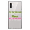 thumbnail image 1 of DistinctInk Clear Shockproof Hybrid Case for Galaxy Note 10 PLUS (6.8" Screen) - TPU Bumper Acrylic Back Tempered Glass Screen Protector - Caterpillar Does Work, Butterfly Publicity, 1 of 1
