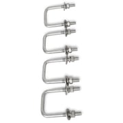 Kojem 4 Trailer U-Bolts Universal for Boat Trailer Square U Bolt Galvanized Steel 1/2Dia x 3 1/16 x 4 5/16