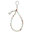 thumbnail image 1 of Miangastore Agate Beaded Phone Wrist Strap 1Pcs 11In Multi Color Anti Lost Function, 1 of 9