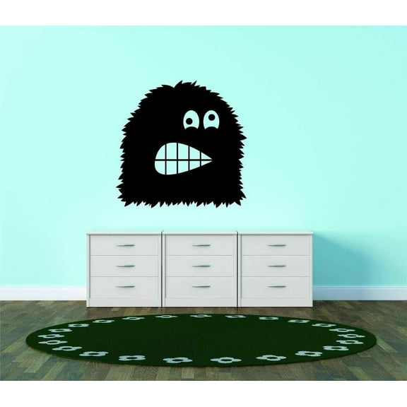 Do It Yourself Wall Decal Sticker Cookie Hairy Monster Bedroom Decoration Kids Boy Girl Teen Dorm Room Children 15x15