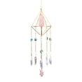 thumbnail image 2 of Carillón de cristal, fabricante de , colgante de prisma colgante, decoración de jardín para , , ventana interior Cristal rosa BLESIY campanas de viento de cristal, 2 of 7