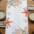 thumbnail image 5 of Table Runners 70 Inches Long Dress Scarves, Blue Coastal Farmhouse Coffee/Dining/Kitchen Table Decor, Holiday Table Runner, Summer Beach Starfish Weeping Eucalyptus Ombre 13x70 Inch, 5 of 9