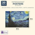 thumbnail image 5 of 20-Pack Famous Impressionist Wall Art Posters for Classroom, Home Decorations, Matte Unframed Fine Art Prints, Artists and Students, 200gsm (13 x 19 Inches), 5 of 10