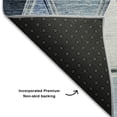 thumbnail image 3 of Addison Rugs Mayfield Washable Transitional Geometric Blue Rectangle Rug, 9' x 12', 3 of 6
