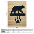 thumbnail image 4 of YANMS Black Bear Throw Blanket Throw, Rustic Brown Farmhouse Wooden Board Plush Bed Blanket Countryside Woodland Animal Blanket for Bed Sofa Couch, Warm Soft Cozy Flannel Blanket, 4 of 6