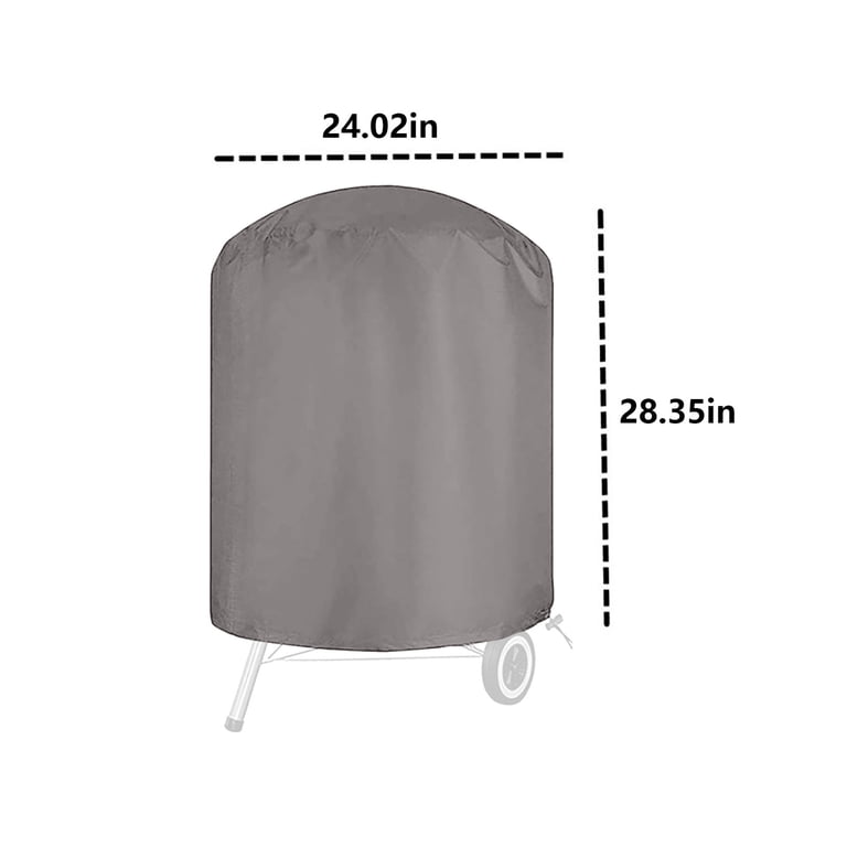 JeashCHAT Grill Cover , Round Kettle BBQ Grill Cover, Heavy Duty