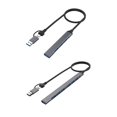thumbnail image 4 of Sidaley Adaptador 7 puertos Conector multipuerto Compatible con cable de extensión Adaptadores de accesorios Mini multiusos USB A C HUB Juegos de teclado y mouse para computadora 7 puertos, 4 of 6