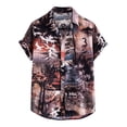 thumbnail image 1 of Chemise Décontractée pour Homme à Manches Courtes Style Hawaïen de Vacances Blouse T-shirt, 1 of 8